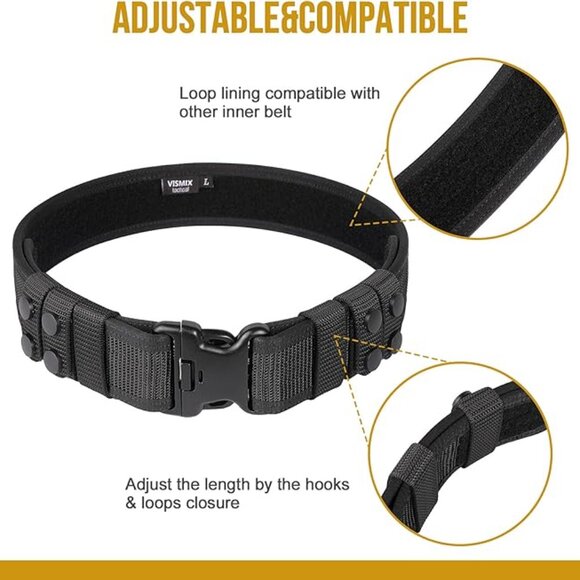 VISMIX Tactical Duty Belt 2" Police Security Heavy Nylon Law Enforcement New - Picture 1 of 8